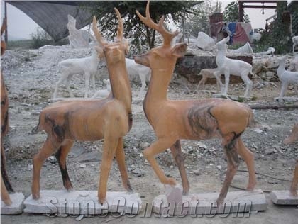 Carved Marble Deer MD009