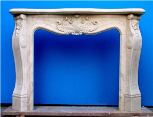 France Style Beige Marble Fireplace MBF008-2
