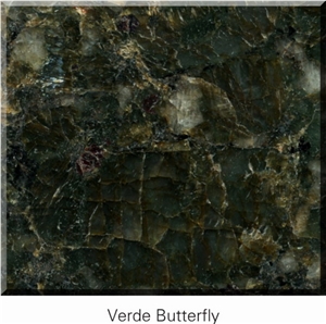 Verde Butterfly Granite Slabs & Tiles, Brazil Green Granite