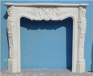 White Marble France Fireplace MBF 012