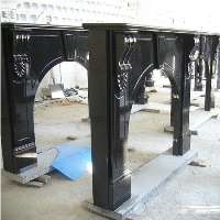 Absolute Black Granite Fireplace
