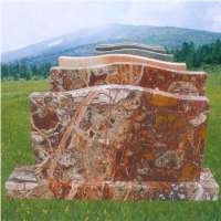 Arabic Style Tombstone,Red Marble Tombstone