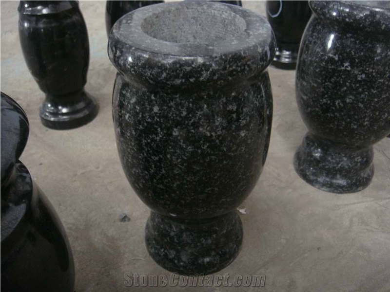 Binzhou Black Granite Urn,Vase