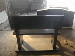 Black Granite Monumental Bench