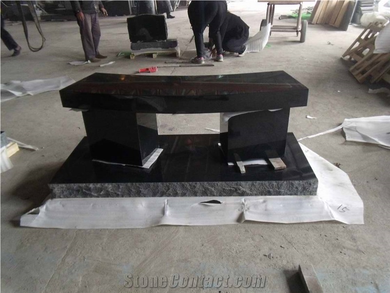 China Black Granite Moumental Bench