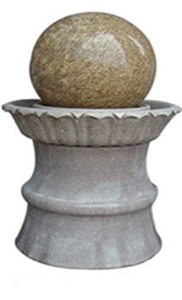 Stone Ball, Rolling Sphere Fountain, G682 Yellow Granite Rolling Sphere Fountain
