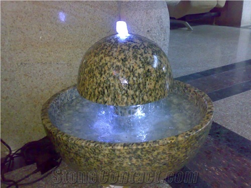Tiger Yellow Granite Water Fountain, Tiger Skin Yellow Granite Fountain