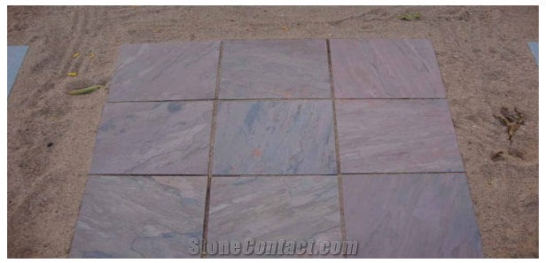 Taj Rose Slate Tiles, India Pink Slate