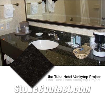 Uba Tuba Green Granite Hotel Vanitytop, Verde Uba Tuba Green Granite Bath Tops