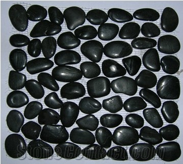 Polished Pebble Stone, Black Granite Polished Pebble