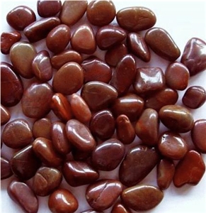 Polished Red Pebble Stone, Red Marble Pebble Stone