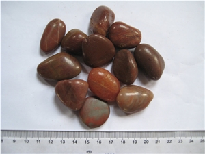 Polished Red Pebble Stone, Red Marble Pebble Stone