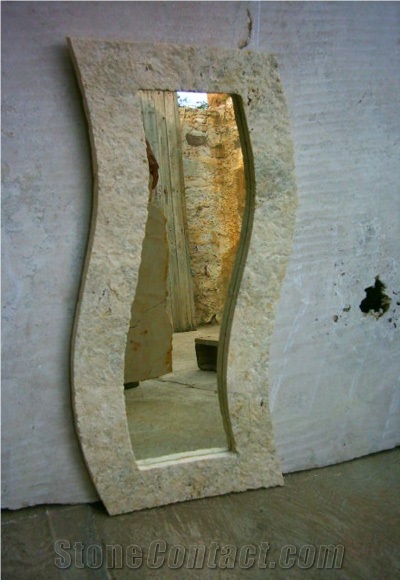 Tepeaca Gris Marble Mirror Frame