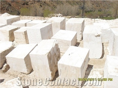 White Travertine Medium Blocks