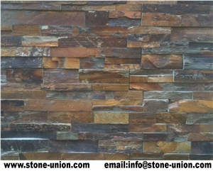 P014 Golden Quartzite Stacked Stone,Cultured Stone Veneer Ledge Stone Walling Panel, Culture Stone Slate Veneer,Mushroom Stone, Mushroomed Cladding
