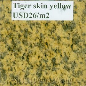 Tiger Skin Yellow, Tiger Rust Yellow Granite Tiles