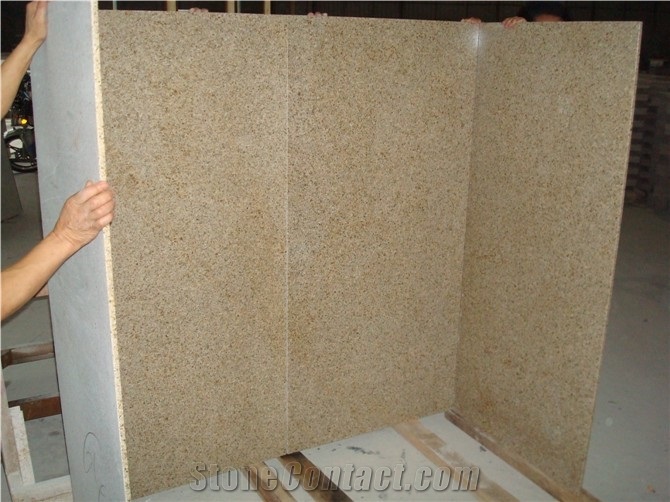 G682 Granite Tub Surround, Rusty Yellow Granite Bath Accessories