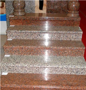 Imperial Red Granite Stairs