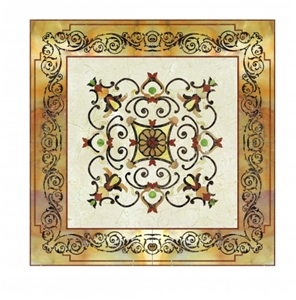 Crema Marfil Select Beige Marble Inlay Tabletop