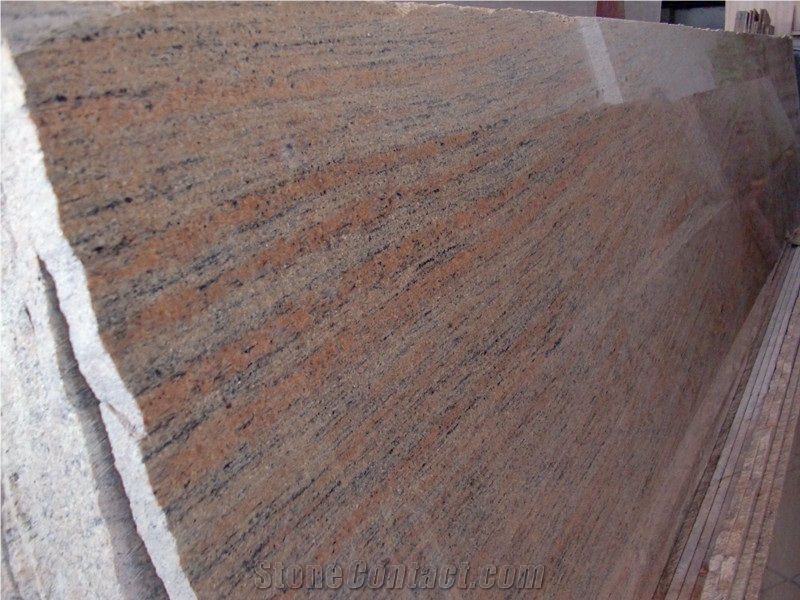 Raw Silk Ivory Granite Slab, India Pink Granite