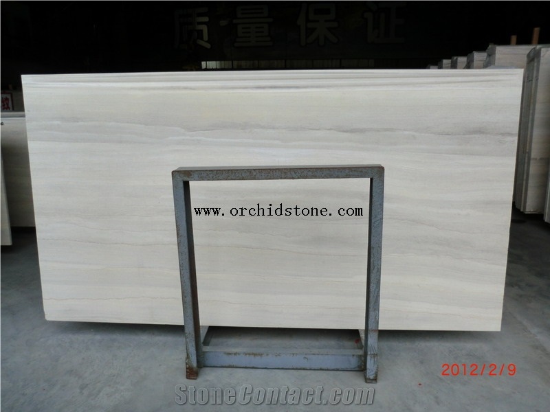 Beige Wooden Marble, Wood Grain Cream Guizhou Beige Marble Slabs
