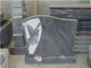 Cheap Price Bahama Blue Granite Monument/Tombstone/Headstone for Cemetory Simple Style Polished Surfaced