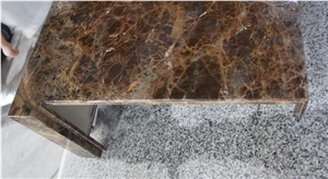 Honeycomb Panel Special Shaped Processing Stone, Dark Emperador Brown Marble Furniture