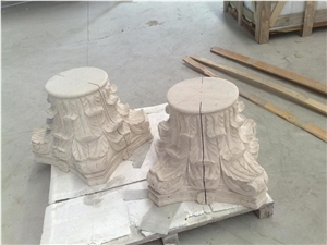 White Marble Column Base