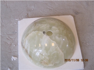 China Chitrust Onyx Bowl / Wash Bowl & Bathroom B, Light Onyx Green Marble Wash Bowl