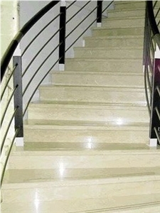 Crema Marfil Beige Marble Stairs