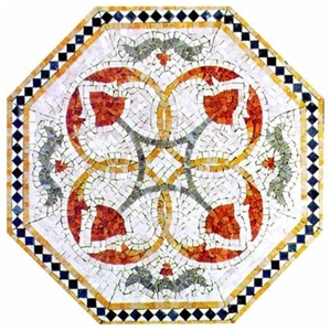 White Marble Mosaic Medallion