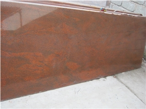 Indian Red Multi Granite Slabs, Multi Red Granite