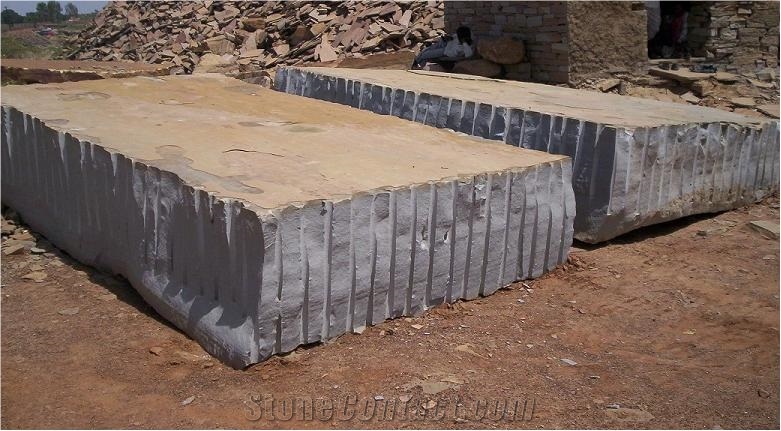 Kandla Grey Sandstone Block, Candla Grey Quarzite