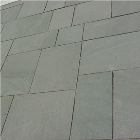 Pure Green Sandstone 03-2, China Green Sandstone Tiles