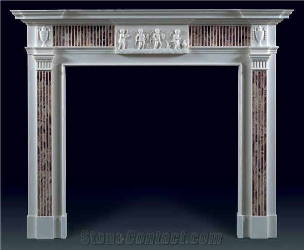 Hand Carved Fireplace