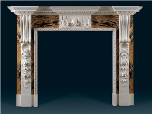 Hand Carved Fireplace