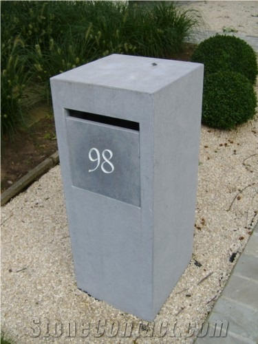 Bluestone Mailbox, Grey Blue Stone Mailbox