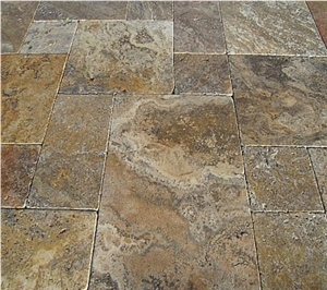 Scabas Travertine Slabs, Turkey Brown Travertine
