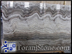Persian Silver Travertine Slabs, Iran Grey Travertine
