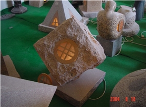 Sesame Grey Granite Garden Lamps