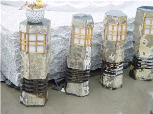 Granite Lamps for Landscaping, Grey Granite Lamps