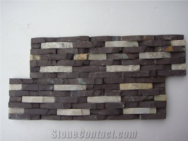 Gray Strip Culture Stone, Black Slate Cultured Stone