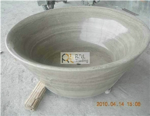 Grey Wood Vein Wash Basins, Wood Vein Grey Marble Wash Basins
