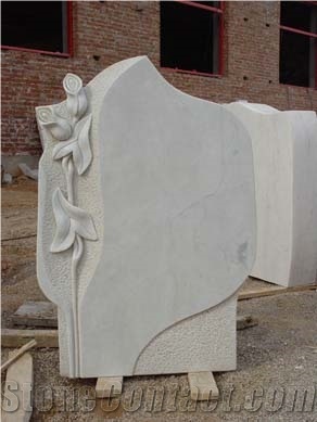 Flower Carved Headstone