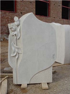 Flower Carved Headstone