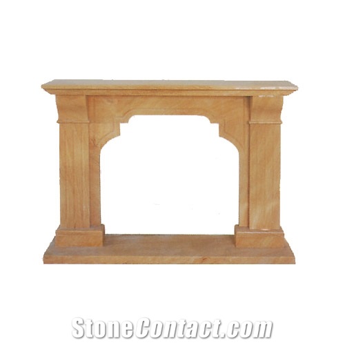 Marble Firepalce, Yellow Marble Fireplace