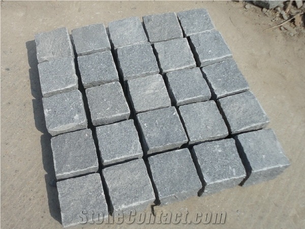 G654 Granite Cobble Stone,China Impala Black Granite Cobble Stone