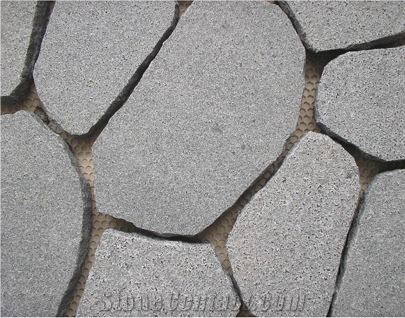 G654 Net-pasted Stone, G654 Grey Granite Cobble, Pavers