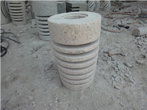 G682 Granite Solar Lamp, Rust Yellow Granite Lamps