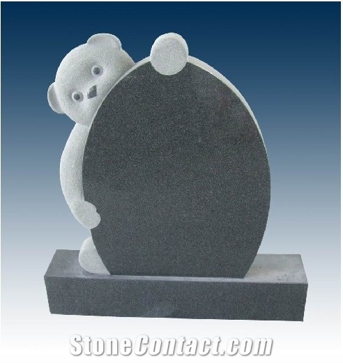 China Impala Black Granite Headstone, Padang Dark Grey Granite Headstone